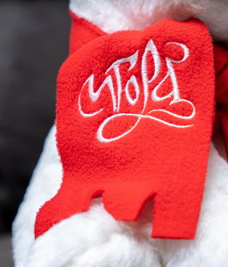 Soft toy bear «Igorka» with a scarf